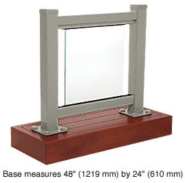 C.R. Laurence CRL Beige Gray 100 Series Aluminum Glass Railing System Large Showroom Display | ARS1LBGY