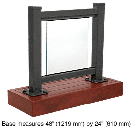 C.R. Laurence CRL Matte Black 100 Series Aluminum Glass Railing System Large Showroom Display | ARS1LBL