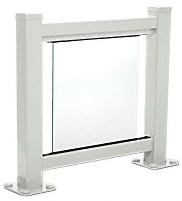 C.R. Laurence CRL Agate Gray 100 Series Aluminum Glass Railing System Large Showroom Display- No Base | ARS1LNAGY