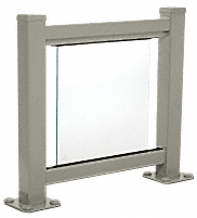 C.R. Laurence CRL Beige Gray 100 Series Aluminum Glass Railing System Large Showroom Display- No Base | ARS1LNBGY