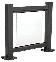 C.R. Laurence CRL Matte Black 100 Series Aluminum Glass Railing System Large Showroom Display- No Base | ARS1LNBL