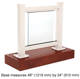 C.R. Laurence CRL Sky White 100 Series Aluminum Glass Railing System Large Showroom Display | ARS1L
