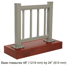 C.R. Laurence CRL Beige Gray 100 Series Aluminum Picket Railing System Large Showroom Display | ARS1PLBGY