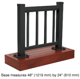 C.R. Laurence CRL Matte Black 100 Series Aluminum Picket Railing System Large Showroom Display | ARS1PLBL