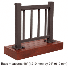 C.R. Laurence CRL Matte Bronze 100 Series Aluminum Picket Railing System Large Showroom Display | ARS1PLBRZ