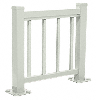C.R. Laurence CRL Agate Gray 100 Series Aluminum Picket Railing System Large Showroom Display- No Base | ARS1PLNAGY
