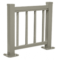 C.R. Laurence CRL Biege Gray 100 Series Aluminum Picket Railing System Large Showroom Display- No Base | ARS1PLNBGY