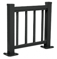 C.R. Laurence CRL Matte Black 100 Series Aluminum Picket Railing System Large Showroom Display- No Base | ARS1PLNBL
