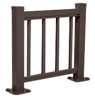 C.R. Laurence CRL Matte Bronze 100 Series Aluminum Picket Railing System Large Showroom Display- No Base | ARS1PLNBRZ