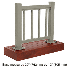C.R. Laurence CRL Beige Gray 100 Series Aluminum Picket Railing System Small Showroom Display | ARS1PSBGY