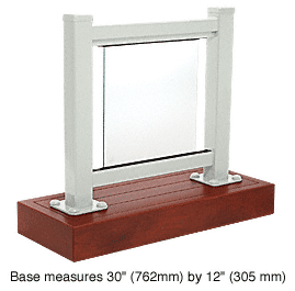 C.R. Laurence CRL Agate Gray 100 Series Aluminum Glass Railing System Small Showroom Display | ARS1SAGY