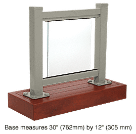 C.R. Laurence CRL Beige Gray 100 Series Aluminum Glass Railing System Small Showroom Display | ARS1SBGY