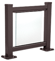 C.R. Laurence CRL Matte Bronze 100 Series Aluminum Glass Railing System Small Showroom Display- No Base | ARS1SNBRZ