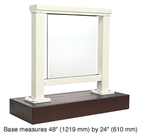 C.R. Laurence CRL Oyster White 200 Series Aluminum Glass Railing System Large Showroom Display | ARS2L0W