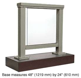 C.R. Laurence CRL Beige Gray 200 Series Aluminum Glass Railing System Large Showroom Display | ARS2LBGY