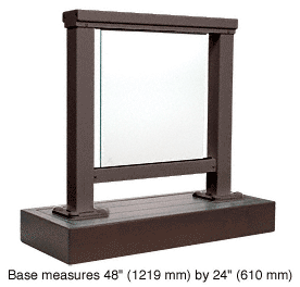 C.R. Laurence CRL Matte Bronze 200 Series Aluminum Glass Railing System Large Showroom Display | ARS2LBRZ