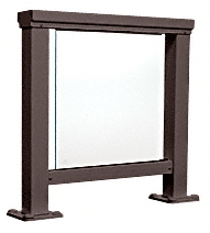 C.R. Laurence CRL Matte Bronze 200 Series Aluminum Glass Railing System Large Showroom Display- No Base | ARS2LNBRZ