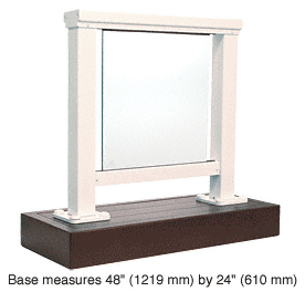 C.R. Laurence CRL Sky White 200 Series Aluminum Glass Railing System Large Showroom Display | ARS2L