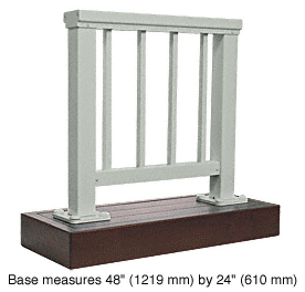 C.R. Laurence CRL Agate Gray 200 Series Aluminum Picket Railing System Large Showroom Display | ARS2PLAGY