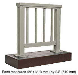 C.R. Laurence CRL Beige Gray 200 Series Aluminum Picket Railing System Large Showroom Display | ARS2PLBGY