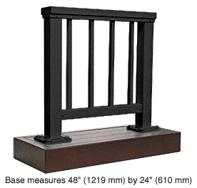 C.R. Laurence CRL Matte Black 200 Series Aluminum Picket Railing System Large Showroom Display | ARS2PLBL