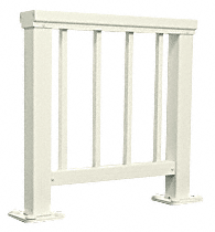 C.R. Laurence CRL Oyster White 200 Series Aluminum Picket Railing System Large Showroom Display- No Base | ARS2PLN0W