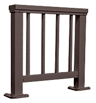 C.R. Laurence CRL Matte Bronze 200 Series Aluminum Picket Railing System Large Showroom Display- No Base | ARS2PLNBRZ