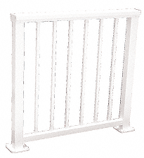 C.R. Laurence CRL Sky White 200 Series Aluminum Picket Railing System Large Showroom Display- No Base | ARS2PLN