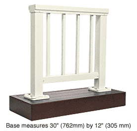 C.R. Laurence CRL Oyster White 200 Series Aluminum Picket Railing System Small Showroom Display | ARS2PS0W