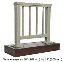 C.R. Laurence CRL Beige Gray 200 Series Aluminum Picket Railing System Small Showroom Display | ARS2PSBGY