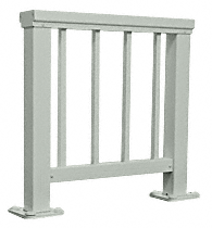 C.R. Laurence CRL Agate Gray 200 Series Aluminum Picket Railing System Small Showroom Display- No Base | ARS2PSNAGY