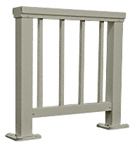 C.R. Laurence CRL Beige Gray 200 Series Aluminum Picket Railing System Small Showroom Display- No Base | ARS2PSNBGY