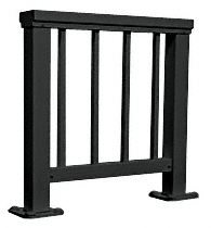 C.R. Laurence CRL Matte Black 200 Series Aluminum Picket Railing System Small Showroom Display- No Base | ARS2PSNBL