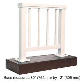 C.R. Laurence CRL Sky White 200 Series Aluminum Picket Railing System Small Showroom Display | ARS2PS