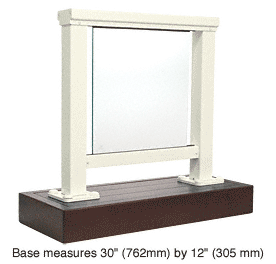 C.R. Laurence CRL Oyster White 200 Series Aluminum Glass Railing System Small Showroom Display | ARS2S0W