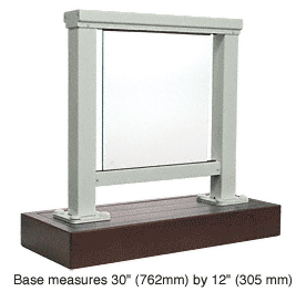 C.R. Laurence CRL Agate Gray 200 Series Aluminum Glass Railing System Small Showroom Display | ARS2SAGY