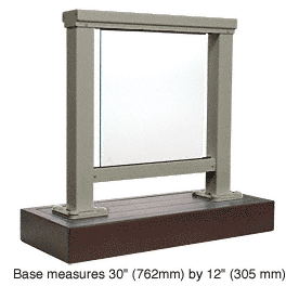 C.R. Laurence CRL Beige Gray 200 Series Aluminum Glass Railing System Small Showroom Display | ARS2SBGY