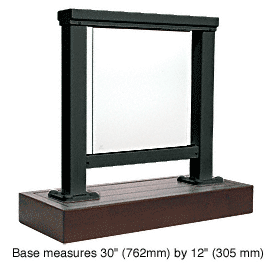 C.R. Laurence CRL Matte Black 200 Series Aluminum Glass Railing System Small Showroom Display | ARS2SBL