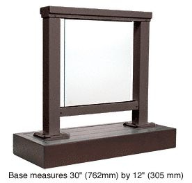 C.R. Laurence CRL Matte Bronze 200 Series Aluminum Glass Railing System Small Showroom Display | ARS2SBRZ