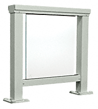 C.R. Laurence CRL Agate Gray 200 Series Aluminum Glass Railing System Small Showroom Display- No Base | ARS2SNAGY