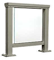 C.R. Laurence CRL Beige Gray 200 Series Aluminum Glass Railing System Small Showroom Display- No Base | ARS2SNBGY