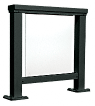 C.R. Laurence CRL Matte Black 200 Series Aluminum Glass Railing System Small Showroom Display- No Base | ARS2SNBL