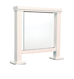 C.R. Laurence CRL Sky White 200 Series Aluminum Glass Railing System Small Showroom Display- No Base | ARS2SN