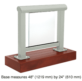 C.R. Laurence CRL Agate Gray 350 Series Aluminum Glass Railing System Large Showroom Display | ARS35LAGY