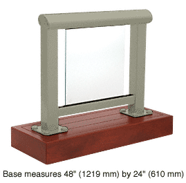 C.R. Laurence CRL Beige Gray 350 Series Aluminum Glass Railing System Large Showroom Display | ARS35LBGY