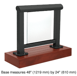 C.R. Laurence CRL Matte Black 350 Series Aluminum Glass Railing System Large Showroom Display | ARS35LBL