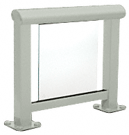 C.R. Laurence CRL Agate Gray 350 Series Aluminum Glass Railing System Large Showroom Display- No Base | ARS35LNAGY