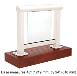 C.R. Laurence CRL Sky White 350 Series Aluminum Glass Railing System Large Showroom Display | ARS35L