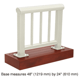 C.R. Laurence CRL Oyster White 350 Series Aluminum Picket Railing System Large Showroom Display | ARS35PL0W