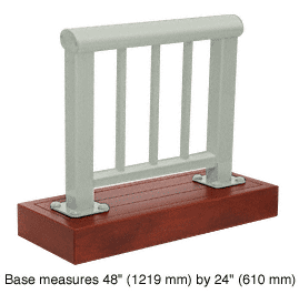 C.R. Laurence CRL Agate Gray 350 Series Aluminum Picket Railing System Large Showroom Display | ARS35PLAGY